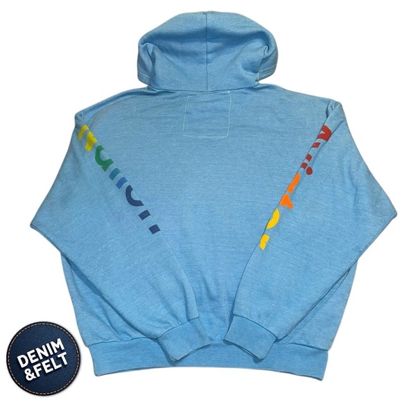 AVIATOR NATION UNISEX LOGO RELAXED PULLOVER HOODIE IN COBALT | EUC!!🌈🩵 - Picture 5 of 16